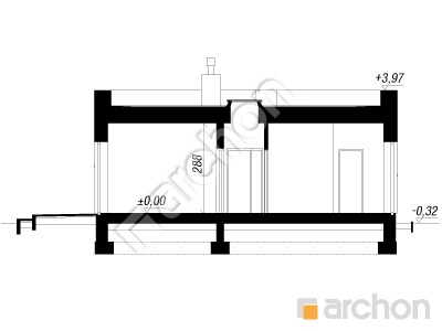 Проєкт будинку ARCHON+ Будинок в хурмах Розріз будинку