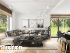 Проект дома ARCHON+ Дом в третомах (А) дневная зона (визуализация 1 вид 2)