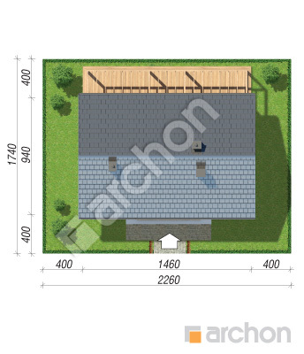 Проект дома ARCHON+ Дом в овсянницах 5 (А) Ситуація