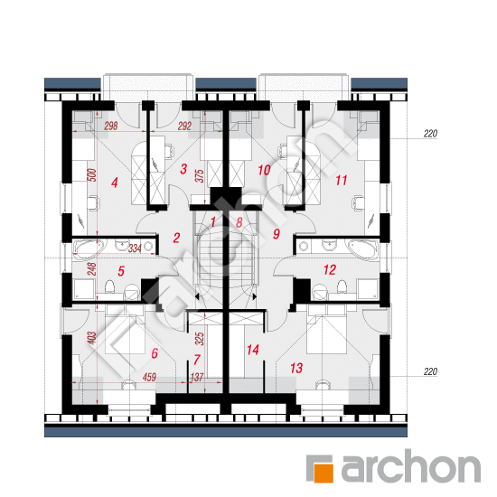 Проект будинку ARCHON+ Будинок під гінко 11 (ГР2) План мансандри