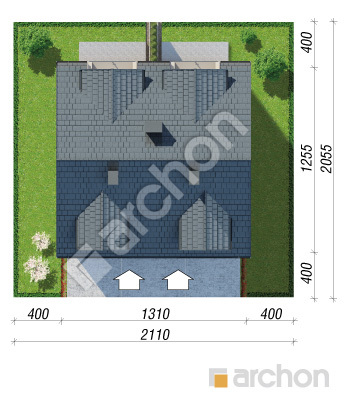 Проект дома ARCHON+ Дом под гинко 11 (ГР2) Ситуація