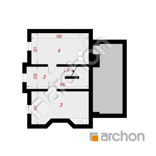 Проект будинку ARCHON+ Будинок в антонівці (ГПТ) План підвалу