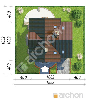 Проект дома ARCHON+ Дом в антоновке (ГПТ) Ситуація