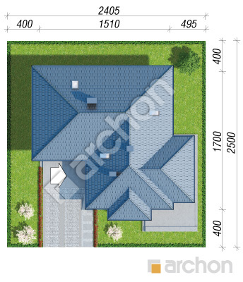 Проєкт будинку ARCHON+ Будинок в повоях 3 (Г2) Ситуація