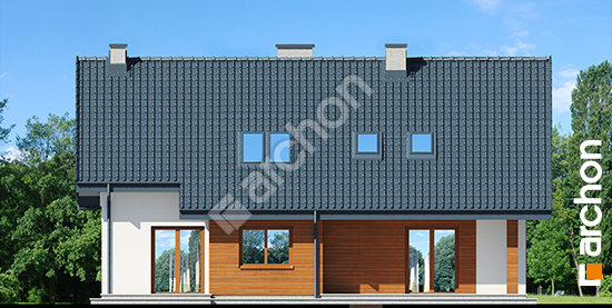 Дворовий фасад Будинок в макадамії (Р2) вер.2