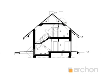 Проєкт будинку ARCHON+ Будинок в макадамії (Р2) вер.2 Розріз будинку