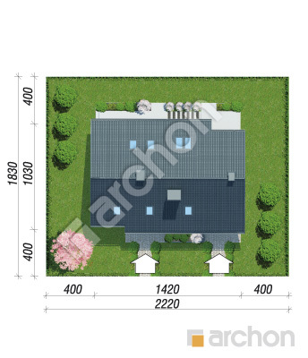 Проект дома ARCHON+ Дом в макадамии (Р2) вер.2 Ситуація