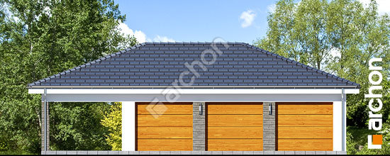 Передній фасад Г23 - Тримісний гараж