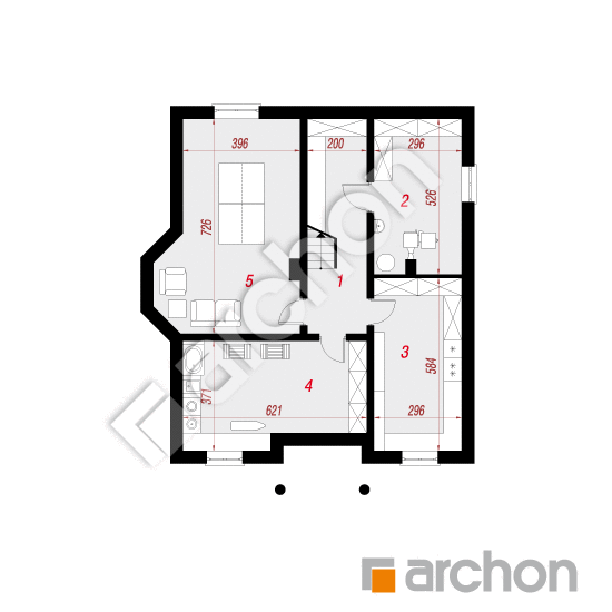 Проект дома ARCHON+ Дом в тимьяне 10 (П) План підвалу