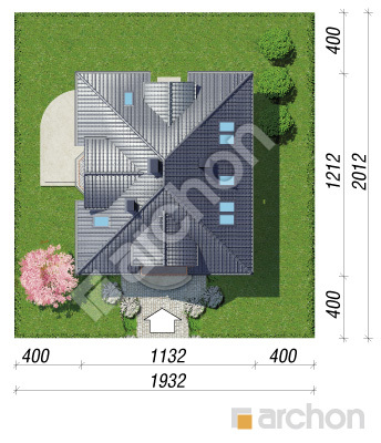 Проєкт будинку ARCHON+ Будинок в тим'яні 10 (П) Ситуація