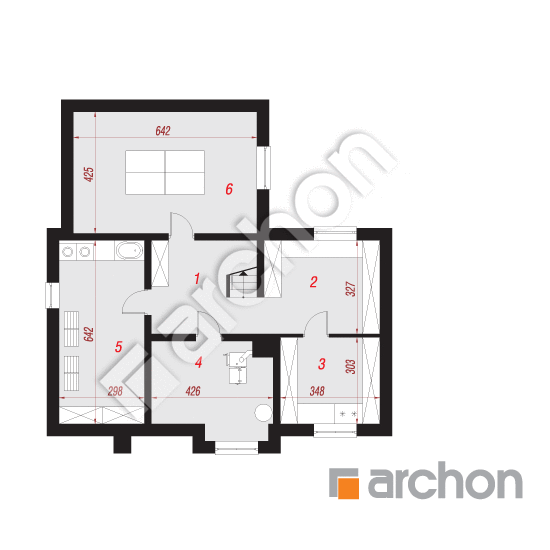 Проект будинку ARCHON+ Будинок в мнишках 2 (П) План підвалу