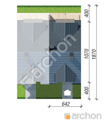 Проект дома ARCHON+ Дом в клематисах 2 (С) Ситуація