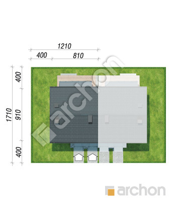 Проєкт будинку ARCHON+ Будинок в обліписі (Р2Б) вер.3 Ситуація