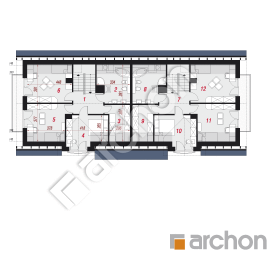 Проект дома ARCHON+ Дом в люцерне 6 (Р2) План мансандри