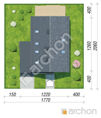 Проект дома ARCHON+ Дом в плантагинесах Ситуація