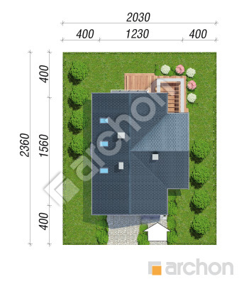 Проект дома ARCHON+ Дом в крокосмиях (Г2) Ситуація