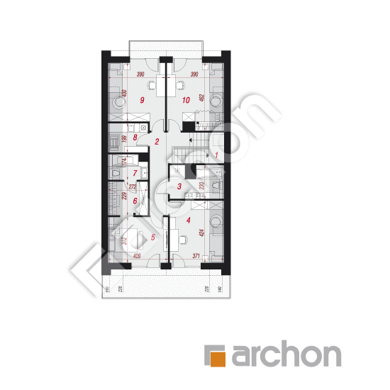Проект дома ARCHON+ Дом в очитках (Г2) План мансандри