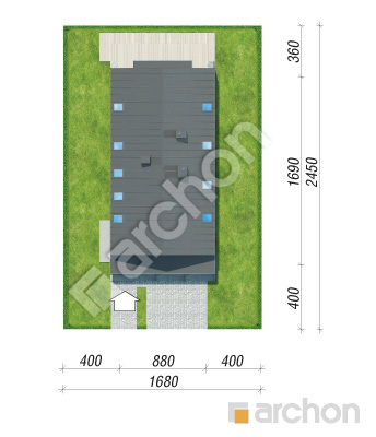 Проєкт будинку ARCHON+ Будинок в очитках (Г2) Ситуація