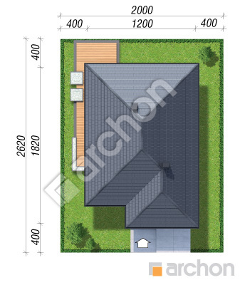 Проект дома ARCHON+ Дом в хакетиях 14 (ГЕ) Ситуація