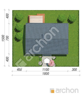 Проект дома ARCHON+ Дом в коручках 2 Ситуація