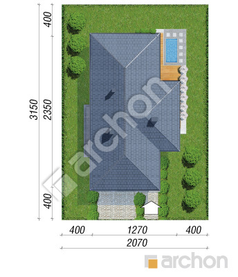 Проект дома ARCHON+ Дом в араукариях (Г2) Ситуація