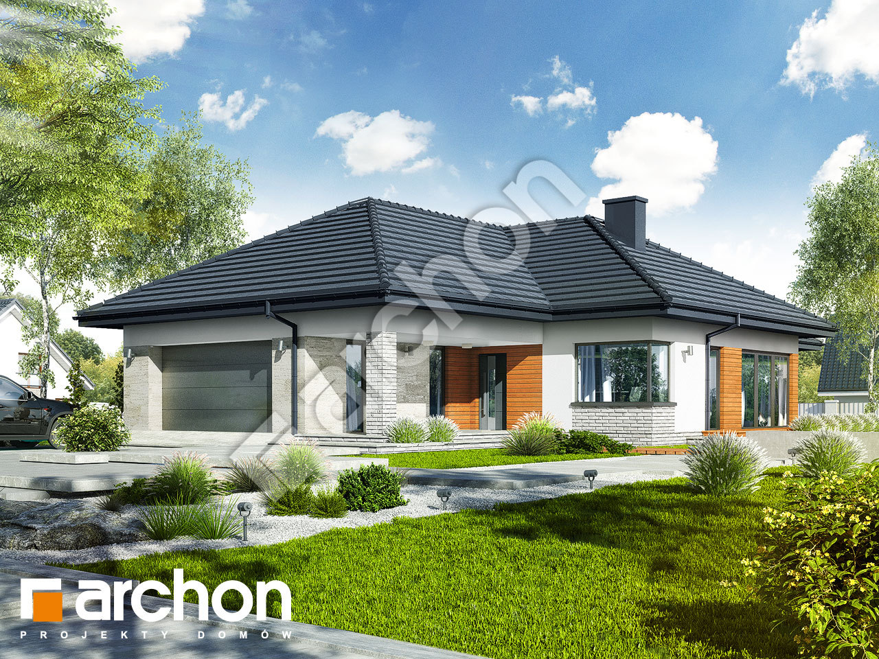 Проект будинку ARCHON+ Будинок в араукаріях (Г2) Вид 2