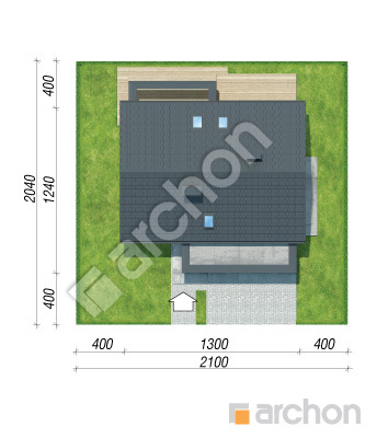 Проєкт будинку ARCHON+ Будинок в переломнику (Г2) Ситуація
