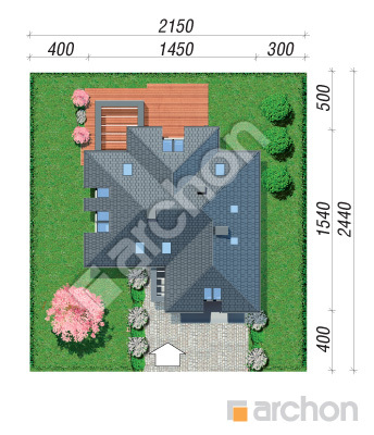 Проект дома ARCHON+ Дом в мачейках 2 (Г2) Ситуація