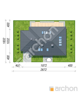 Проект дома ARCHON+ Дом под красной рябиной (ГМН) вер.2 Ситуація