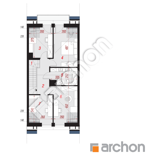 Проект будинку ARCHON+ Будинок під гінко 20 (ГС) План мансандри