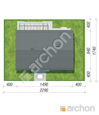 Проект дома ARCHON+ Дом в баллотах Ситуація