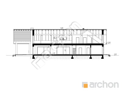 Проєкт будинку ARCHON+ Будинок в герберах 2 (Е) Розріз будинку