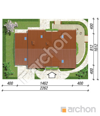 Проєкт будинку ARCHON+ Будинок у вербені 7 Ситуація