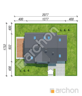 Проект дома ARCHON+ Дом в ананасах (H) вер.2 Ситуація