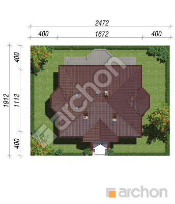 Проєкт будинку ARCHON+ Будинок під червоною горобиною 6 вер. 2 Ситуація