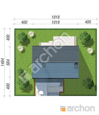 Проект дома ARCHON+ Дом в ирисе 4 (Г) Ситуація
