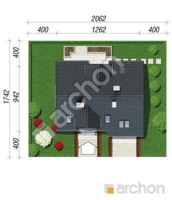 Проект дома ARCHON+ Дом в рододендронах 15 (НТ) Ситуація