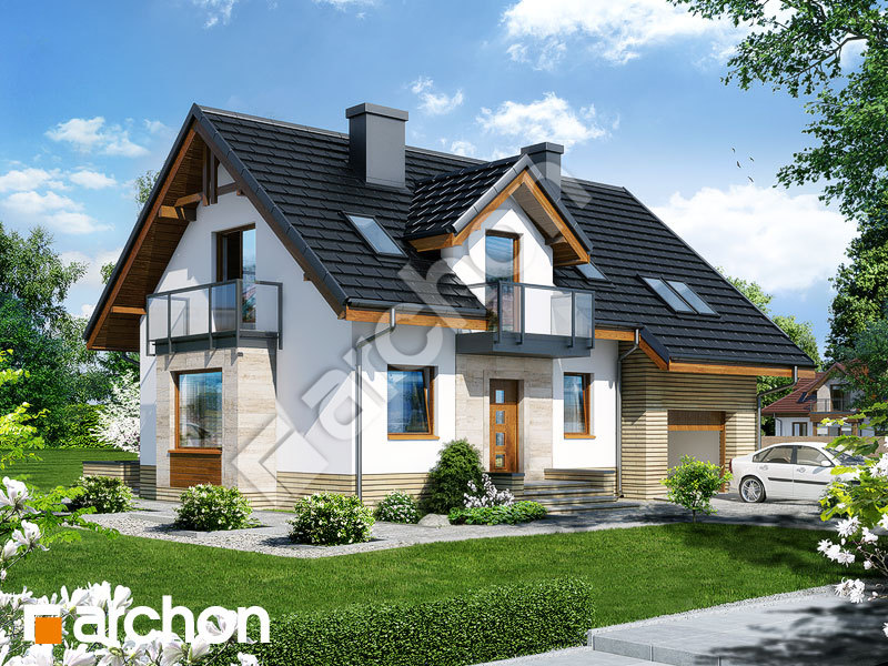 Проект будинку ARCHON+ Будинок в рододендронах 15 (НТ) Вид 1