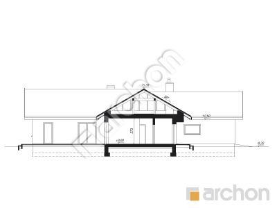 Проєкт будинку ARCHON+ Будинок в жимолості (Г2) Розріз будинку