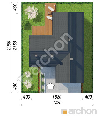 Проект дома ARCHON+ Дом в жимолости (Г2) Ситуація