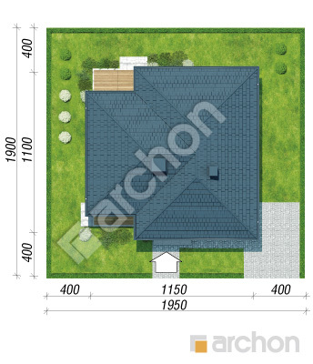 Проект дома ARCHON+ Дом в коштелях Ситуація