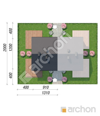 Проєкт будинку ARCHON+ Будинок в воронячому оці (Р2Б) вер.2 Ситуація