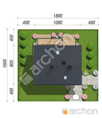 Проект дома ARCHON+ Дом в крыжовнике 2 Ситуація