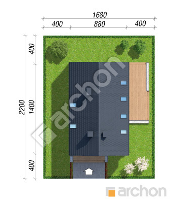 Проєкт будинку ARCHON+ Будинок в тамарілло 2 Ситуація