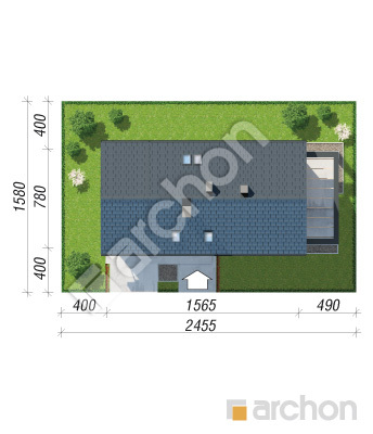 Проєкт будинку ARCHON+ Будинок в марцінках Ситуація