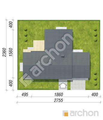 Проєкт будинку ARCHON+ Будинок в галах 7 (Г2) Ситуація