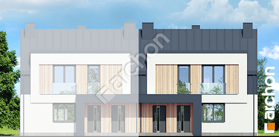 Передний фасад  Дом в фиалках 11 (Р2Б) вер.2