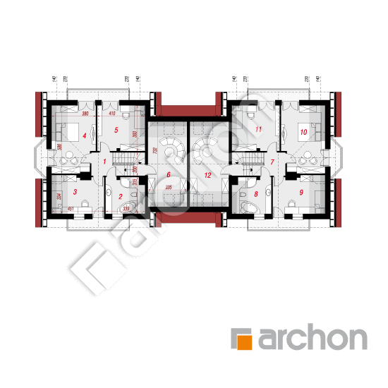 Проект будинку ARCHON+ Будинок в рододендронах 5 (Р2Т) План мансандри