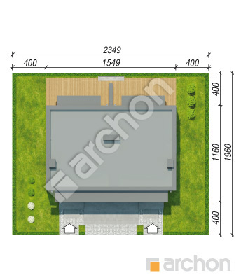 Проєкт будинку ARCHON+ Будинок в клематисах 24 (Р2) Ситуація