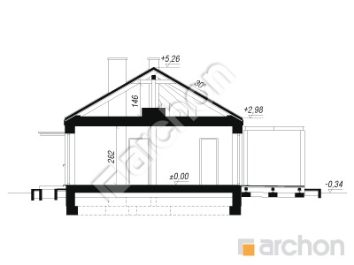Проєкт будинку ARCHON+ Будинок в ірисі (НА) Розріз будинку
